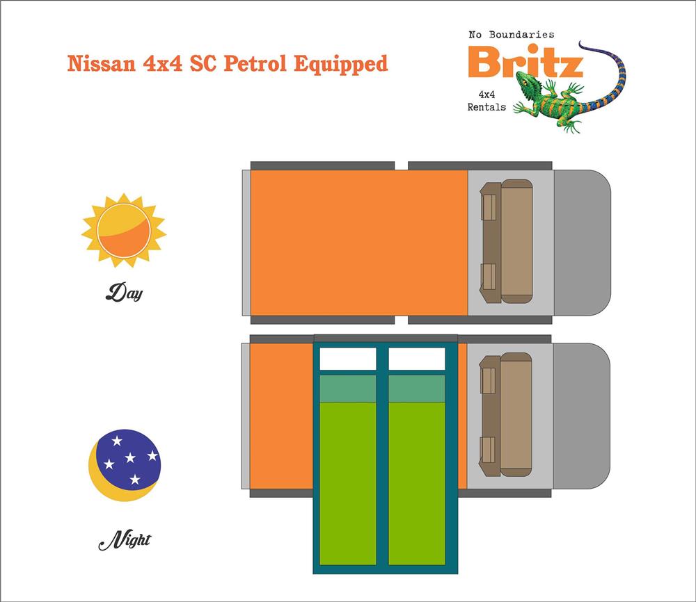 NISSAN 4-WD MSEP (Britz Zuid-Afrika) - floor plan