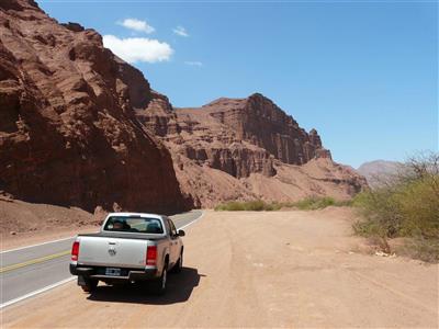 Omgeving Salta, onderweg in de Quebrada de Cafayate